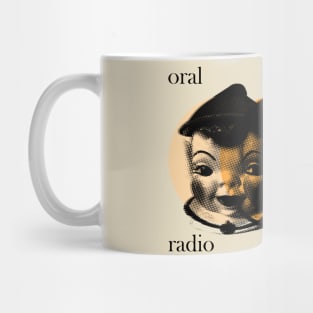 Orange Elf Heads - Black Text | Oral Collage Radio Show Mug